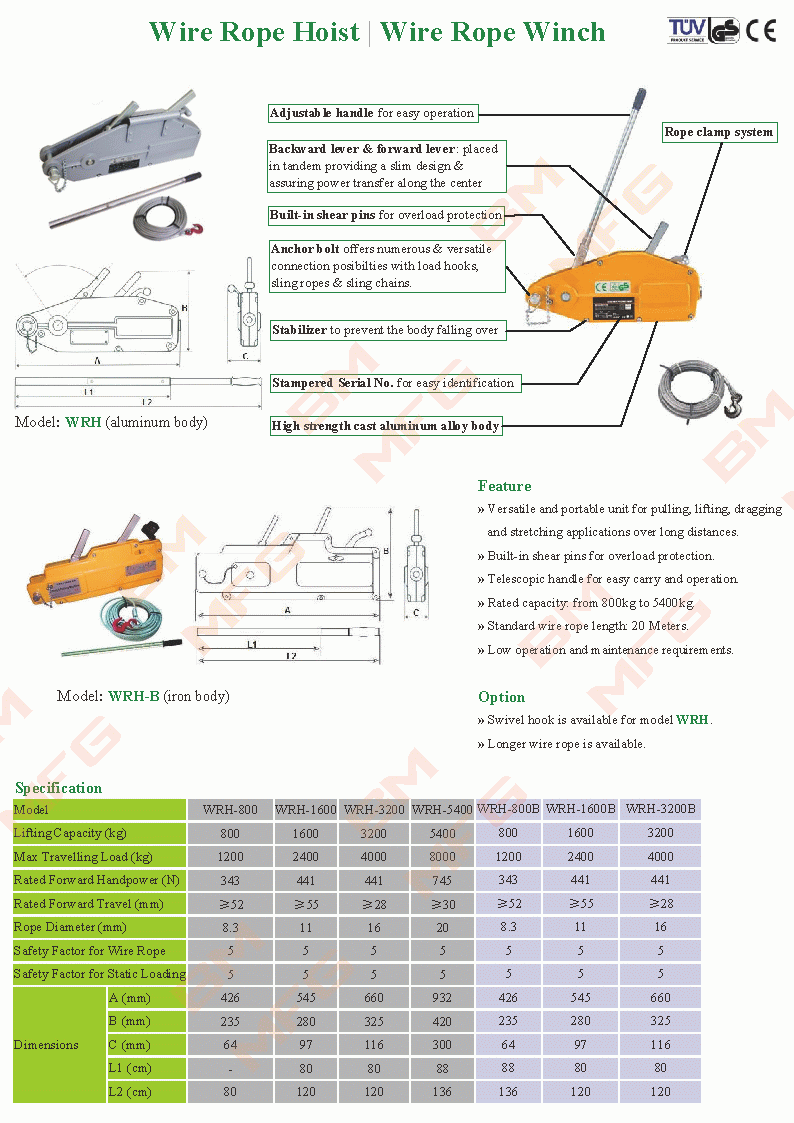 Wire rope hoist