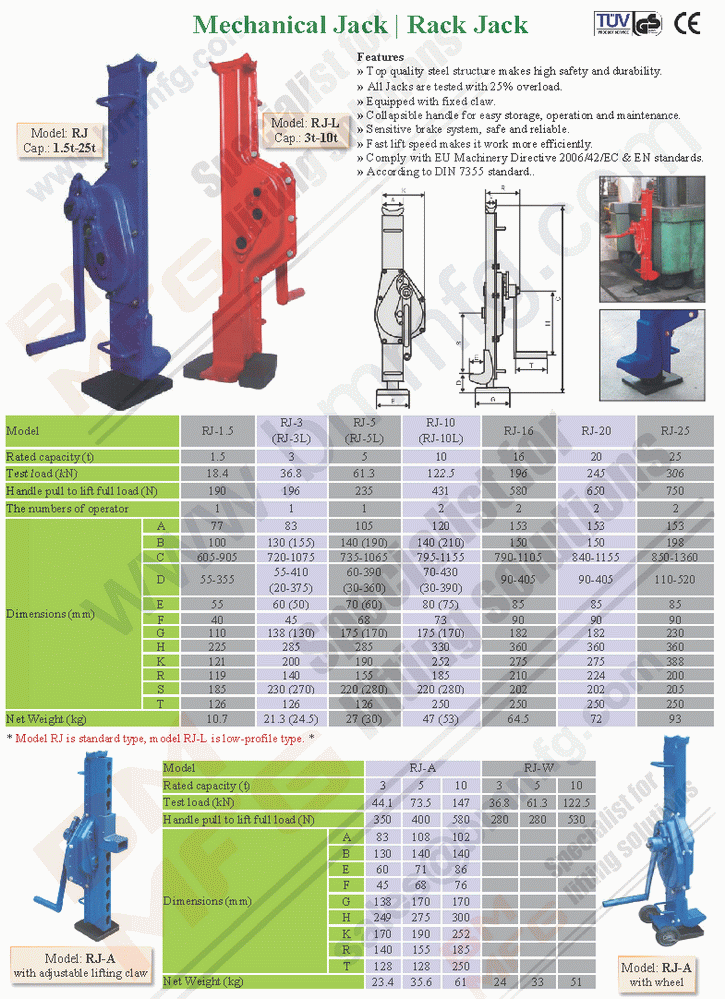 Mechanical Jack(Rack Jack)