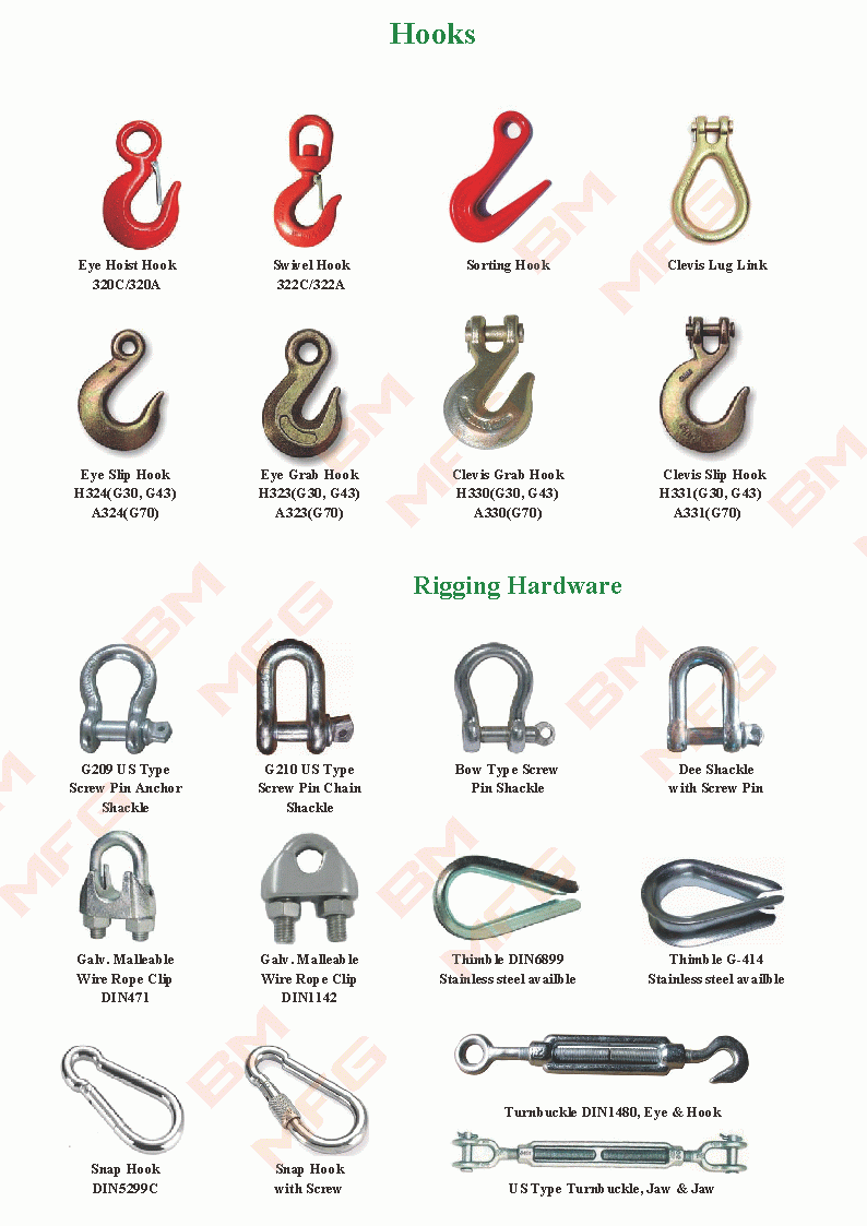 Hook & Rigging Hardwares